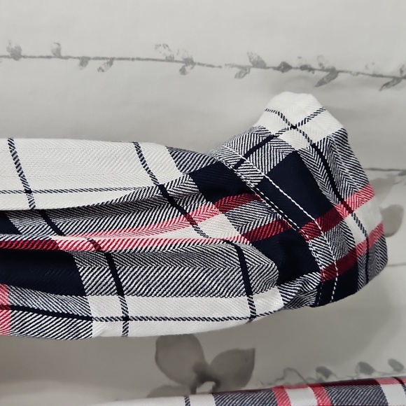 PLAID SHIRT DRESS SIZE SMALL / RED /WHITE/BLUE BLL-NYC - Picture 5 of 9